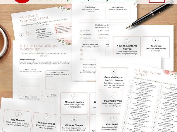 Grounding Toolkit Printable | Calming Technique Cards