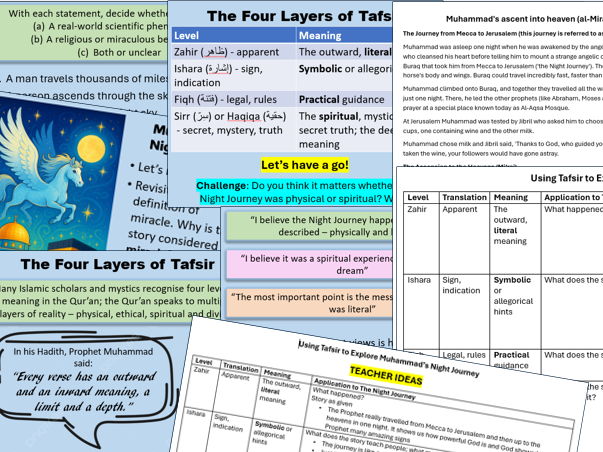 Miracles in Islam (Tafsir) - al-Mi'raj, The Night Journey KS3 RS