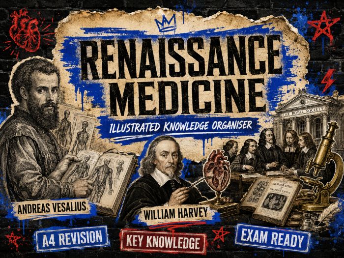 Renaissance Medicine Knowledge Organiser | GCSE History | Illustrated A4 Revision Guide