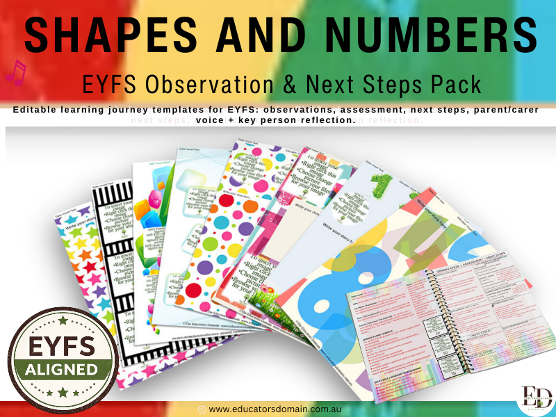 Shapes and Numbers EYFS Learning Journey Template