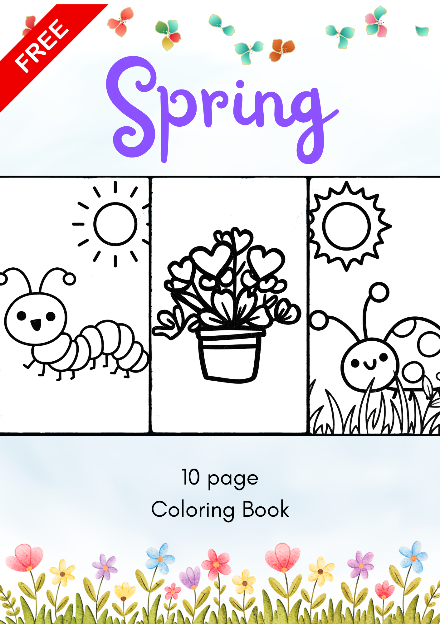 FREE Spring Colouring Pages – 10 Printable Colouring Sheets for Kids ...