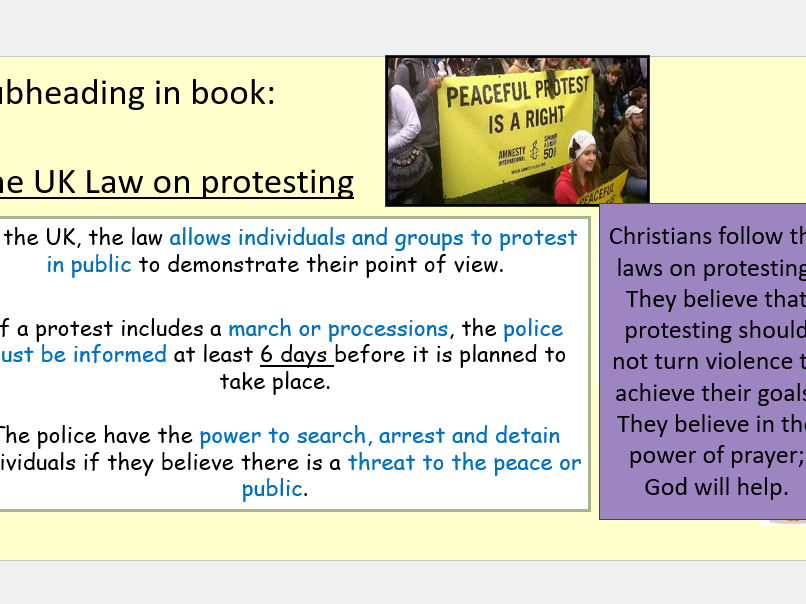 Protesting; including violence protest
