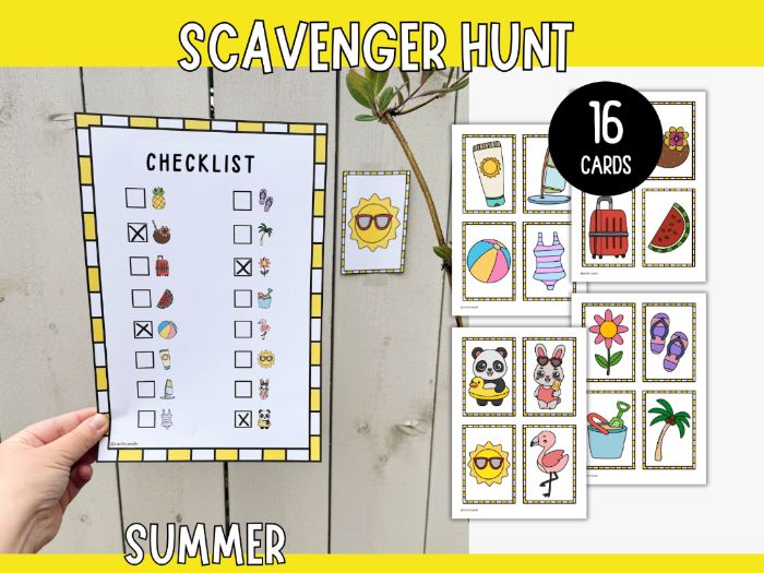 Summer Scavenger Hunt - Printable Game for Kids