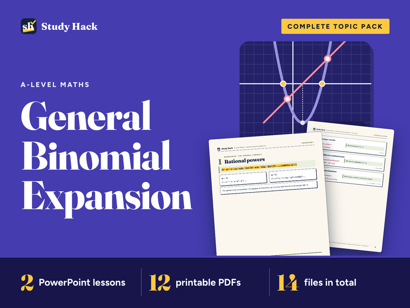 A-level Maths General Binomial Expansion Complete Topic Pack