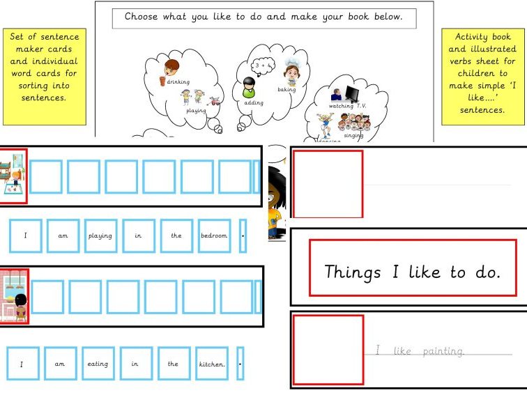In the Home Simple Sentences Teaching Resources