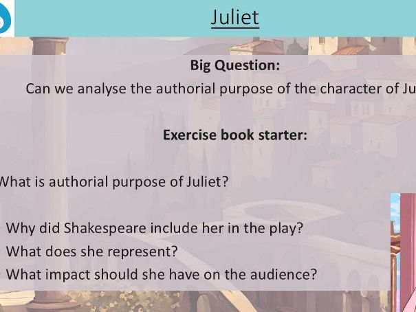 Juliet character revision lesson