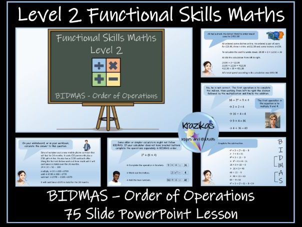 Functional Skills Maths - Level 2 - BIDMAS - PowerPoint Lesson