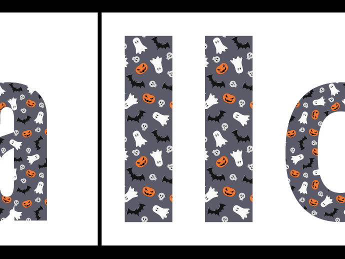 Halloween Display Letters Lowercase Matching