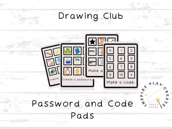 Drawing Club Password and Code Pads