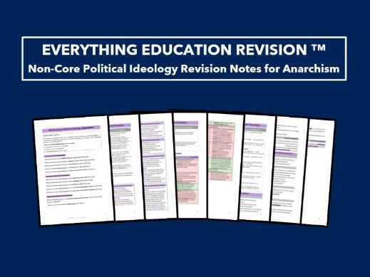 A-Level Edexcel Politics Non-Core Political Ideology Revision Notes for Anarchism