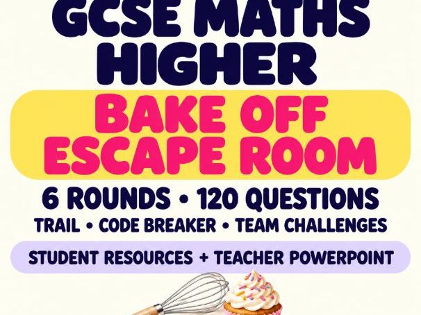 GCSE Maths Higher Bake Off Escape Room