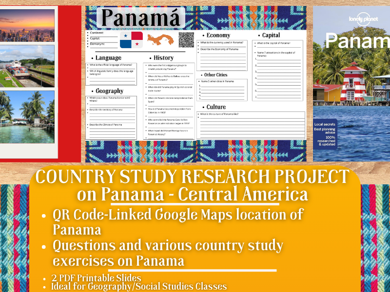 Country Study Research Project - Panama - Social Studies - Central America