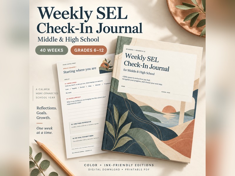 Weekly SEL Check-In Journal - Grades 6-12