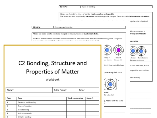 C2 Bonding, Structure and Properties of Matter: Topic Workbook