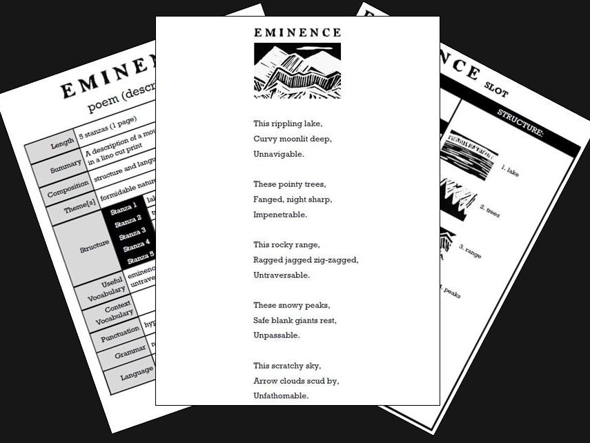 Model Text: Poem: Eminence