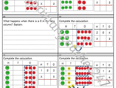 Year 4 - Multiply 3-digits by 1-digit