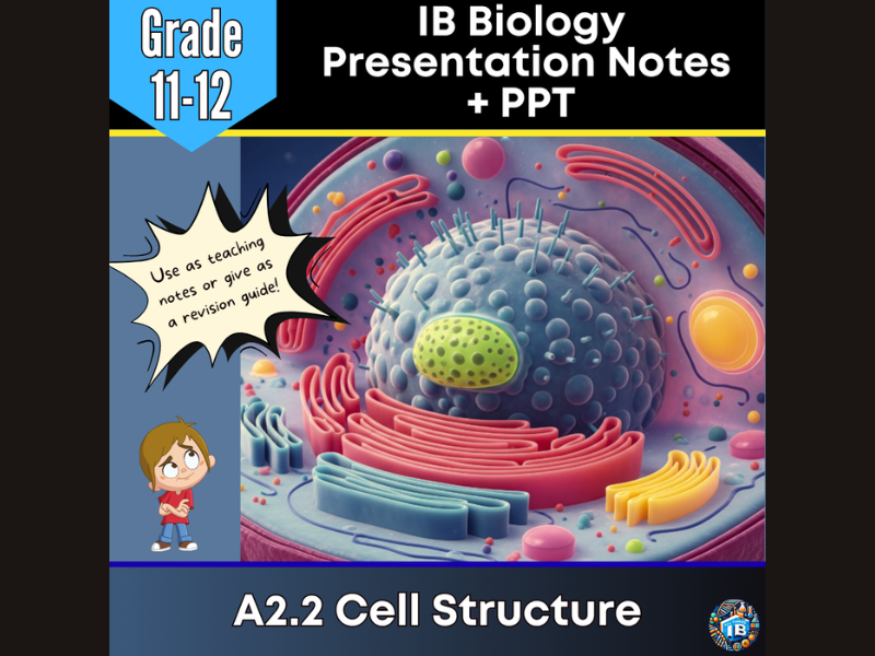 IB DP Biology A2.2 Cell Structure Teaching Notes & PowerPoint 2026
