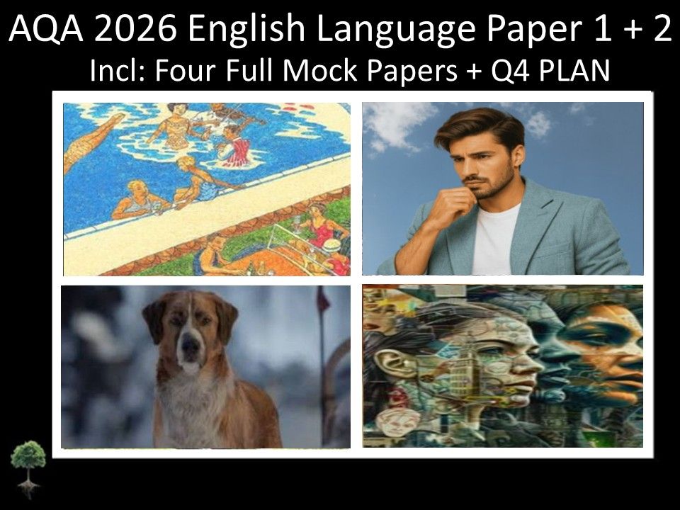 Four AQA 2026 English Language Paper 1 + 2 Full Mocks | Q4 PLAN