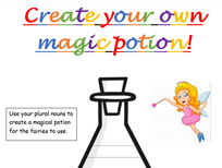 Magic potion-singular to plural worksheets differentiated