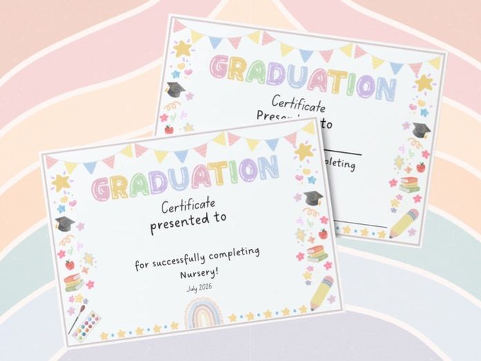 End of Year - Nursery Graduation Certificate