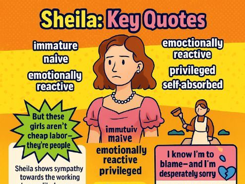 Sheila Birling Key Quotes poster