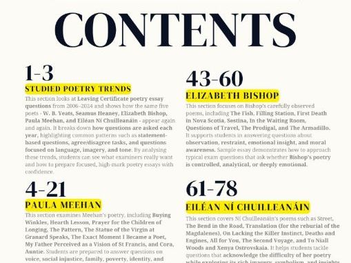 Leaving Certificate Higher Level Poetry 2026 - In-Depth Revision (5 Prescribed Poets)