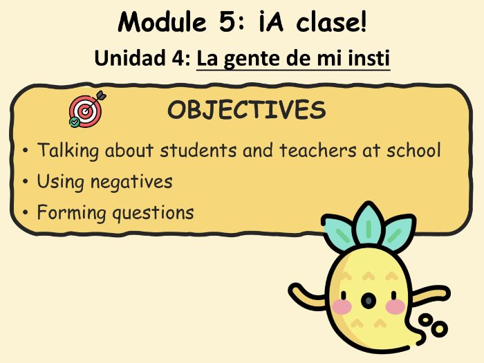 2024 AQA GCSE Spanish - A clase - 4 La gente de mi insti