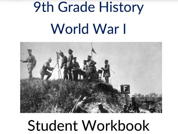 World War One Printable Student Activity Workbook
