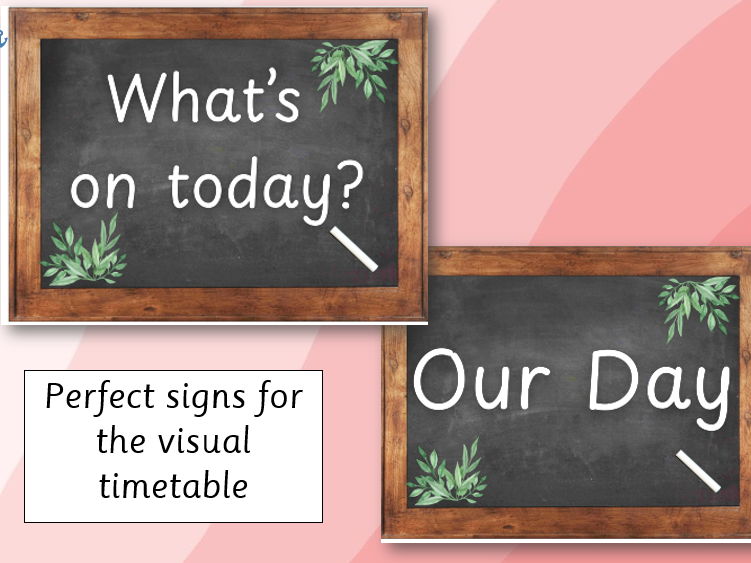 Visual Timetable Sign EYFS/KS1