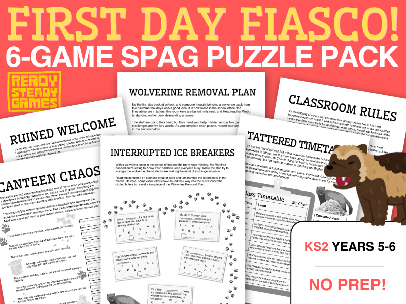 KS2 SPaG Puzzle Pack | Codebreaker Missions | Back to School | Year 5 and 6