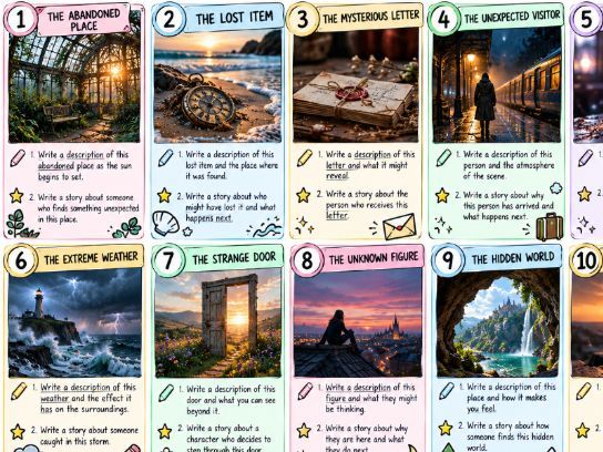 Creative Writing Challenge Cards