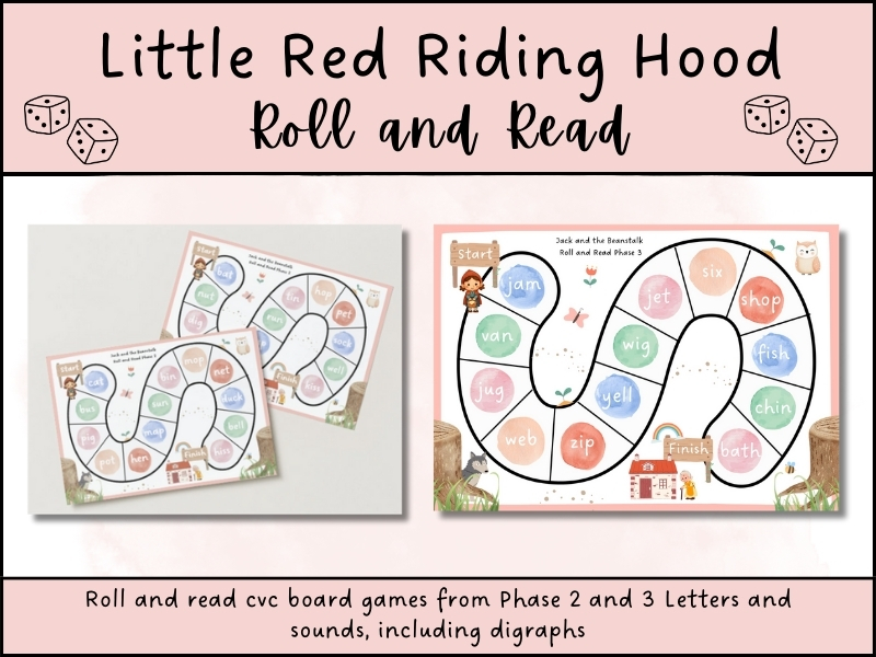 Little Red Riding Hood Roll and Read Game