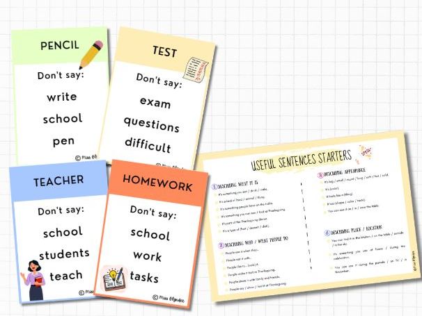 ESL Taboo Game – End of Year Speaking Activity | Fun End of Term Game for KS2 | Summer ESL