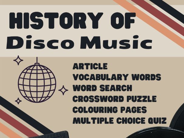 History of Disco Music - No Prep Emergency Sub Plans for Non Music Subs