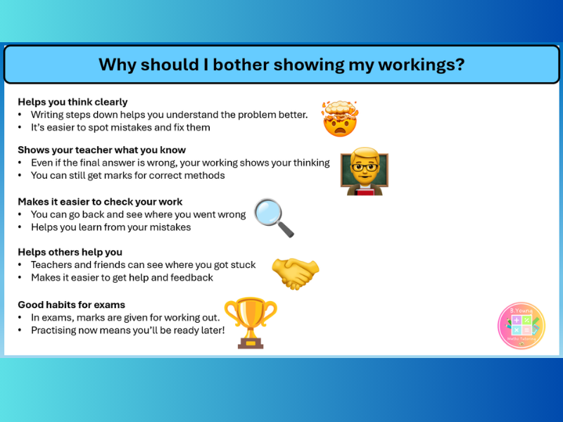Why Should I Show My Workings? – Maths Classroom Display Poster