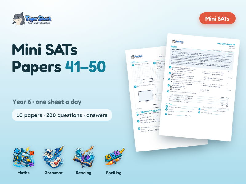 Mini SATs Practice Tests 41-50: KS2 Year 6