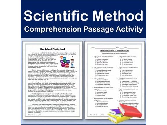 The Scientific Method - Reading Comp Passage & Activity | Editable