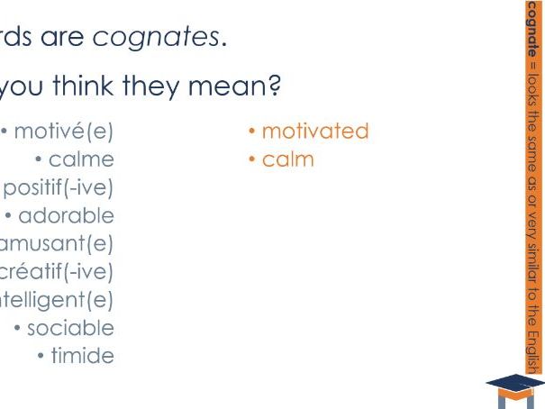 French - Personality adjectives intro