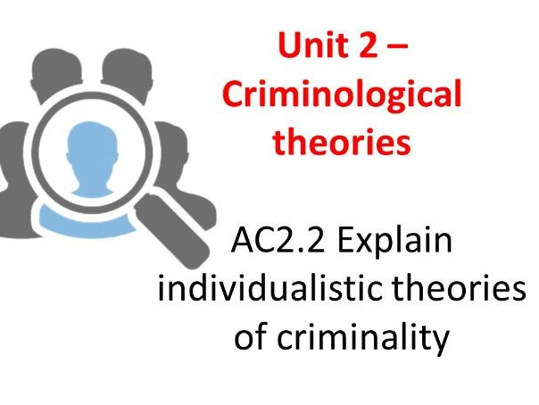 Unit 2 - AC2.2 Individualistic theories or criminality