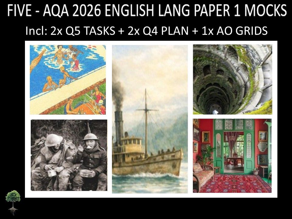 FIVE - AQA PAPER 1 | 2026 FULL MOCKS | Q5 TASKS | Q4 PLAN  |  AO GRIDS