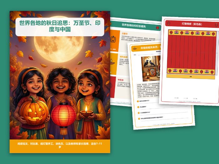 Halloween Around the World: India & China – Chinese Version 中文版 (Ages 7–11)