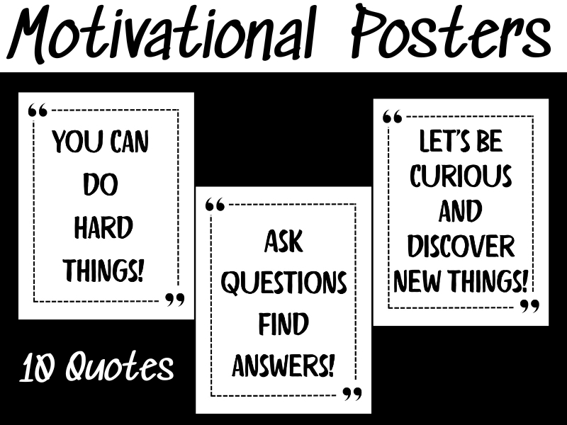 Motivational Posters Bullettin Board Kit