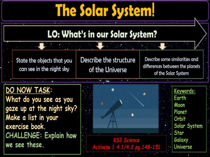The Solar System KS3 Activate Science