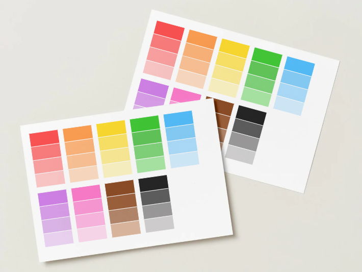 Colour gradient strips for pencil pots EYFS KS1 KS2