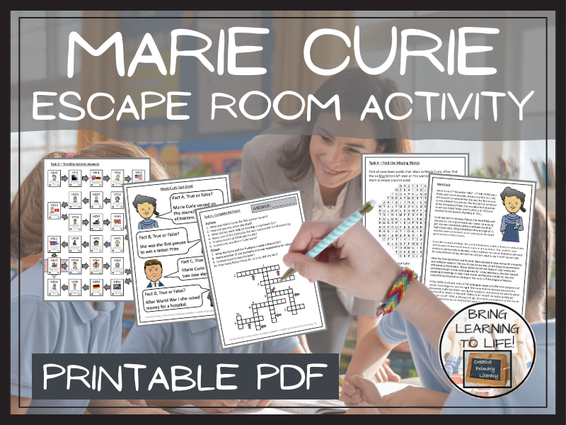 Marie Curie Escape Room Activity