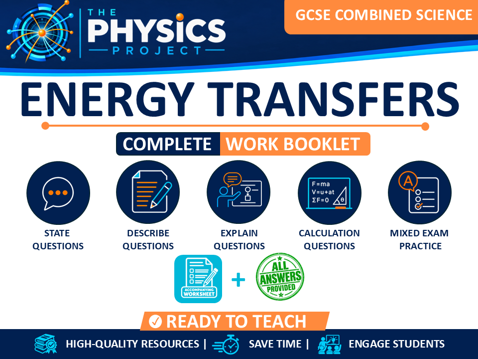 Energy Transfers | GCSE Combined Science | Complete Work Booklet | Full Answers