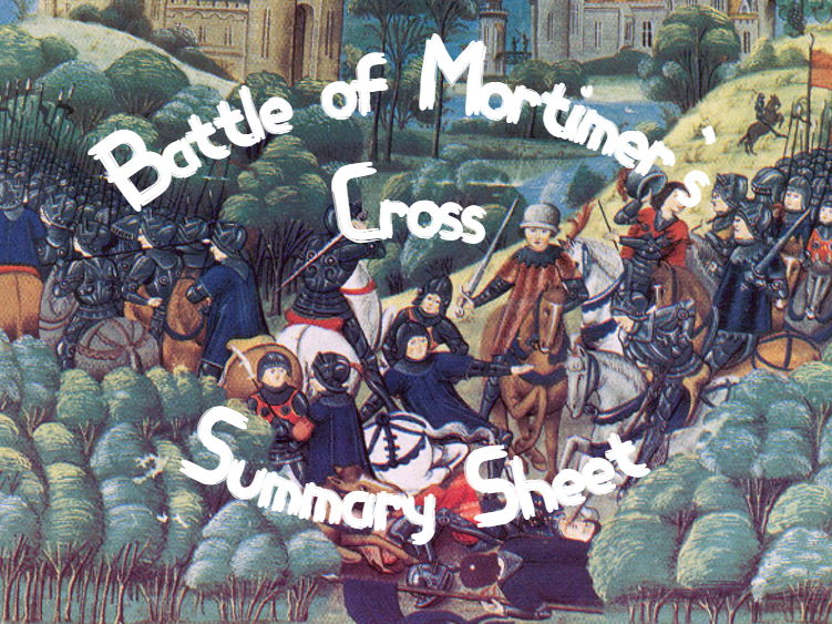 AQA ALevel History Battle of Mortimer's Cross Summary Sheet Unit 2B