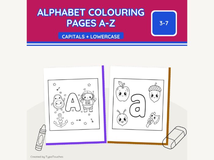 Alphabet Colouring Pages A to Z | 54 pp