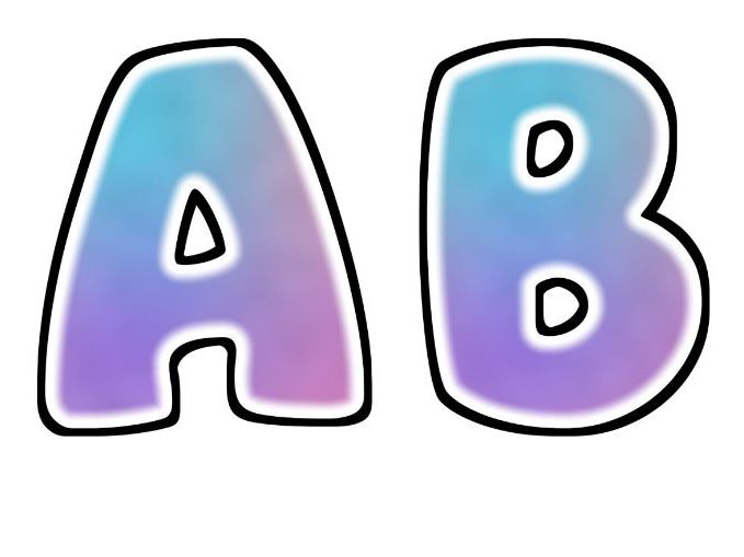 Watercolour Wash Glow Bubble Letters | Bulletin Board Letters | Classroom Display Pack