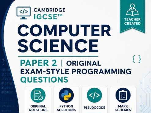 Cambridge IGCSE™ Computer Science Paper 2 | Original Arrays Programming Question with Mark Scheme